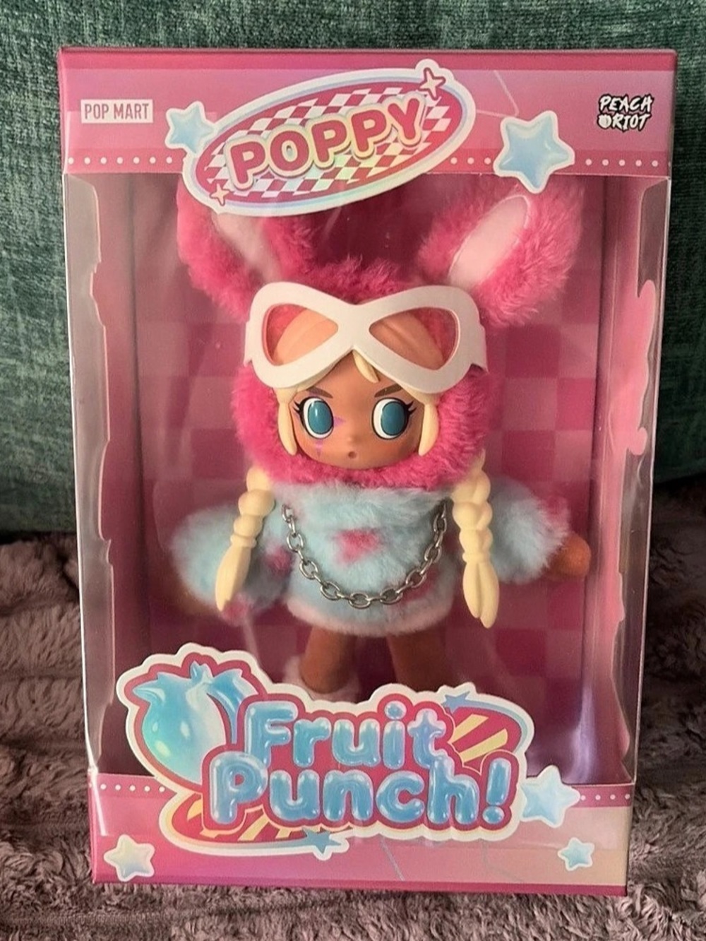 POP MART Peach Riot Fruit Punch! Poppy plush Figure NWT